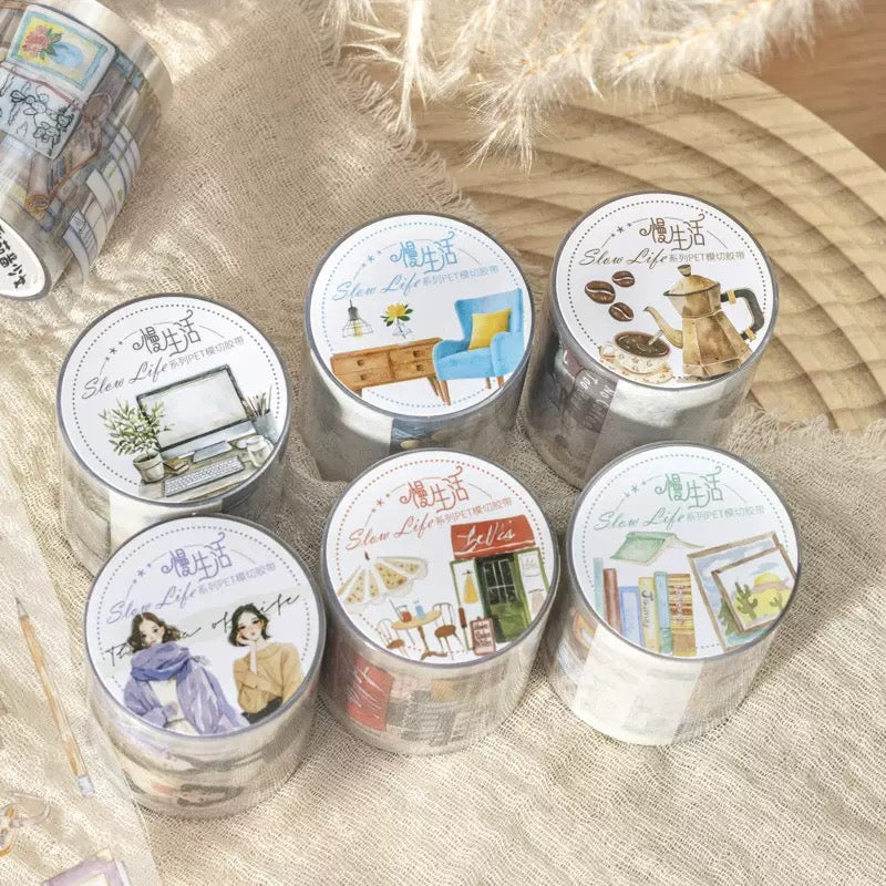 Slow Life Series PET Stickers Roll