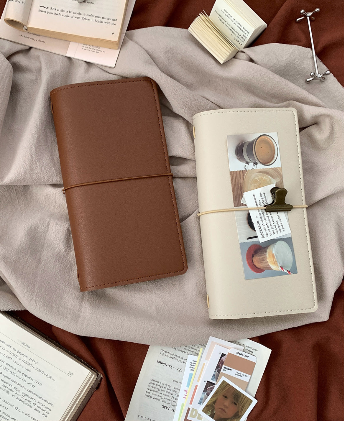 Retro Leather Traveler's Notebook / Journal (LINED, DOTGRID, SQUARE GRID SHEETS)