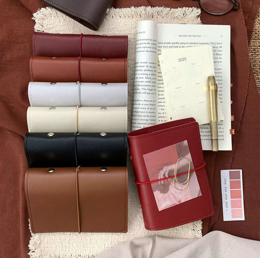 A7 Strap Leather Loose-leaf Notebook / Journal - Blank sheets