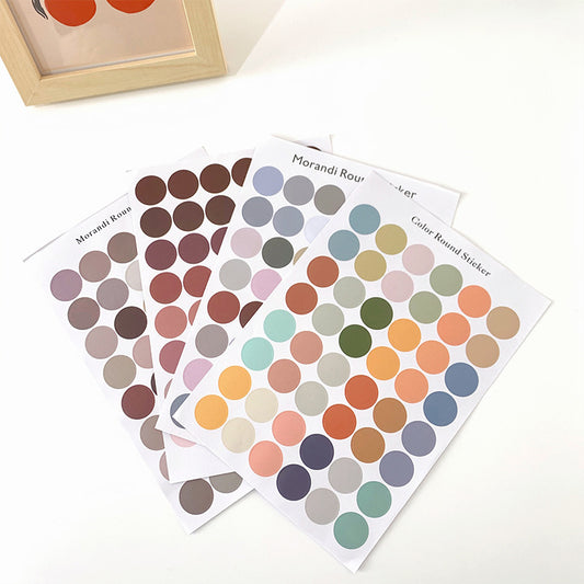Morandi Polkadot Stickers Sheet - ShopHaul